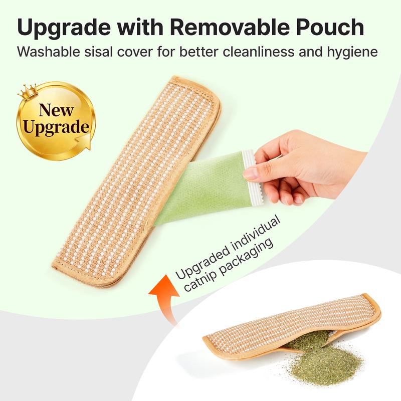 (𝙎𝙥𝙚𝙘𝙞𝙖𝙡 𝙋𝙧𝙤𝙢𝙤𝙩𝙞𝙤𝙣💖)MomoNook Catnip Kicker Toy: 6000mg Organic Catnip & Durable Sisal Scratching Toy for Indoor Cats & Kittens