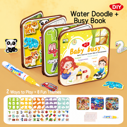 MomoNook Magic Water Painting Book with Pen – Reusable Coloring Book for Kids Age 3-6, No Mess, Educational Drawing Pad for Toddlers, Best Birthday Gift, Viral Toy on TikTok, Montessori Learning Toy early education Watercolor Workbooks