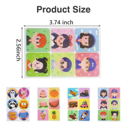 36 pieces per bag repellent sticker, cute animal design, sticks to clothes, backpacks, chairs, preserves effectiveness when sealed