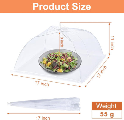 Foldable Food Cover, Mesh Food Cover, Portable Food Shelter, Picnic Supplies, Ideal for Outdoor Picnics, Bbqs & Parties, Containers, Household Items, for Salad, White, Kitchen, Utensils, Lightweight，Fruit Hygiene Barbecue