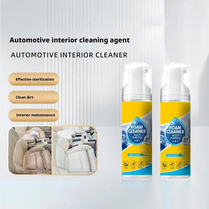 Powerful & Multipurpose Car Interior Foam Cleaner,All-Purpose Rinse-Free Foam CleanerSpray,Effective CarInterior CleanerLeather Car Seat Cleaner,forCleaning The inteerior of All Types of Vehicles