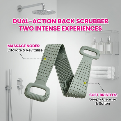 Ergonomic Silicone Back Scrubber | Dual-Sided Exfoliating Bath Brush & Deep-Tissue Massager for Pain-Free Reaching
