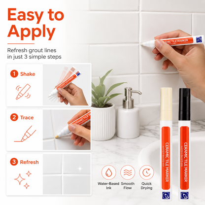 (𝙎𝙥𝙚𝙘𝙞𝙖𝙡 𝙋𝙧𝙤𝙢𝙤𝙩𝙞𝙤𝙣💖)MomoNook Waterproof Tile Grout Marker Pen