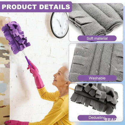 Duster Refills for Swiffer Electrostatic Dust Removal Brush Refills Multisurface 360° Larger Size Dusters with 4X Microfibers Unscented Disposable Dusters Machine Washable Reusable Environmentally Friendly Choice