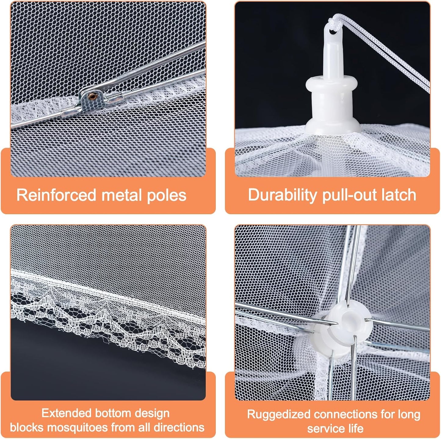 Foldable Food Cover, Mesh Food Cover, Portable Food Shelter, Picnic Supplies, Ideal for Outdoor Picnics, Bbqs & Parties, Containers, Household Items, for Salad, White, Kitchen, Utensils, Lightweight，Fruit Hygiene Barbecue
