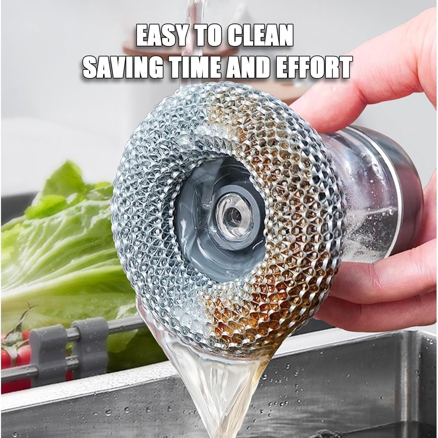 MomoNook Automatic Liquid Filling Comfort Handle Soap Dispense Palm Brush for Kitchen Sink Pot Bowl Cleaning
