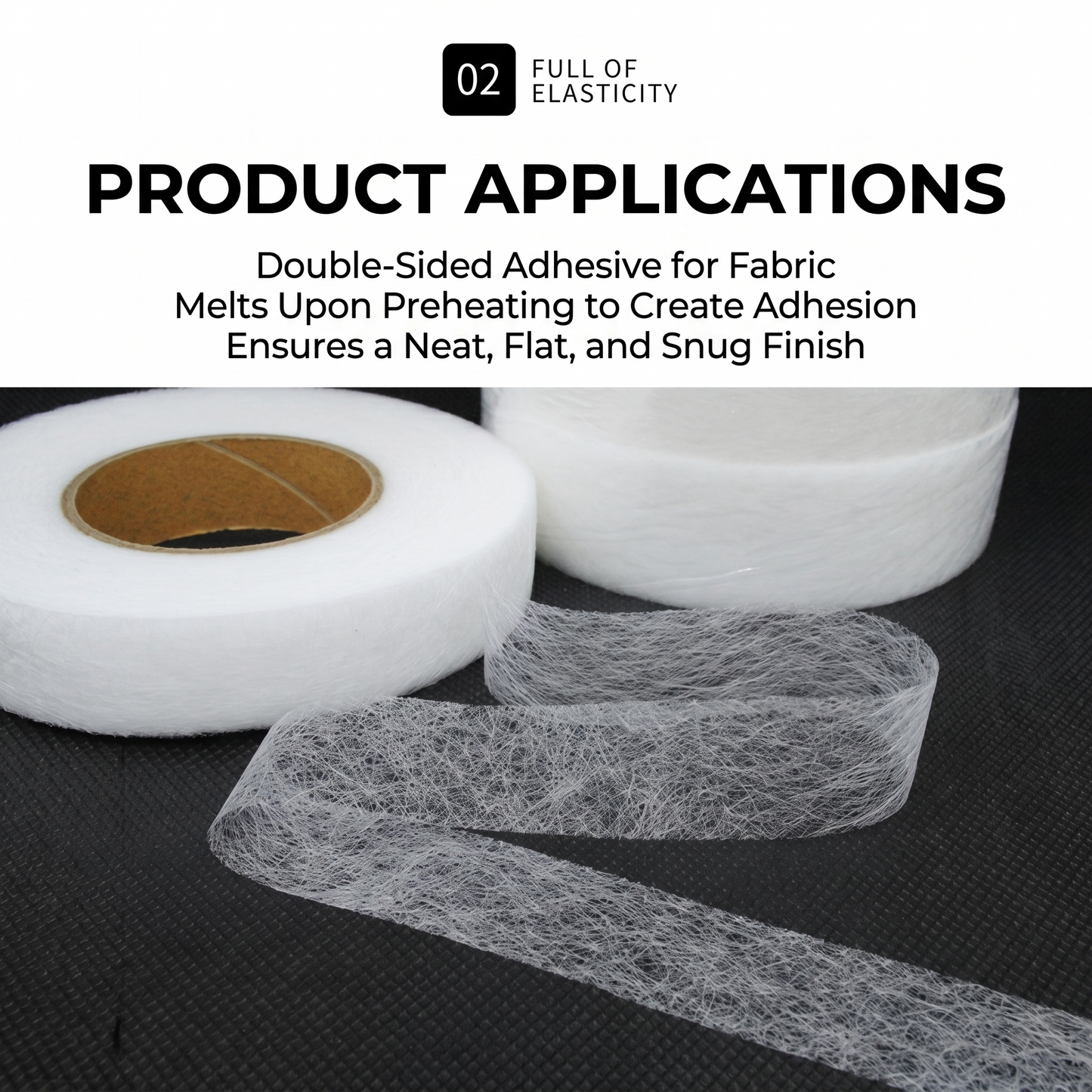 Hemming Tape Fabric Adhesive Hem Iron on No-Sew Hemming Tape for Pants, 0.79 Inch Width, 2559 Inch Length, White