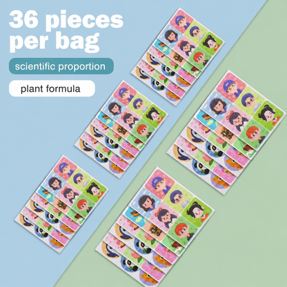 36 pieces per bag repellent sticker, cute animal design, sticks to clothes, backpacks, chairs, preserves effectiveness when sealed