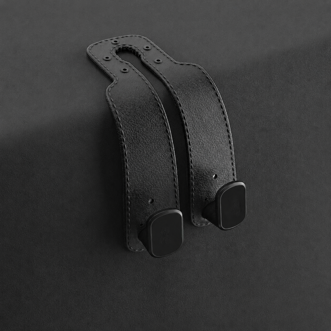 MomoNook Car Seat Headrest Hook, Improved  Car Seat Back Double Hooks for Kids' Toys Hats Masks Sunglasses, Soft Gentle Faux Leather
