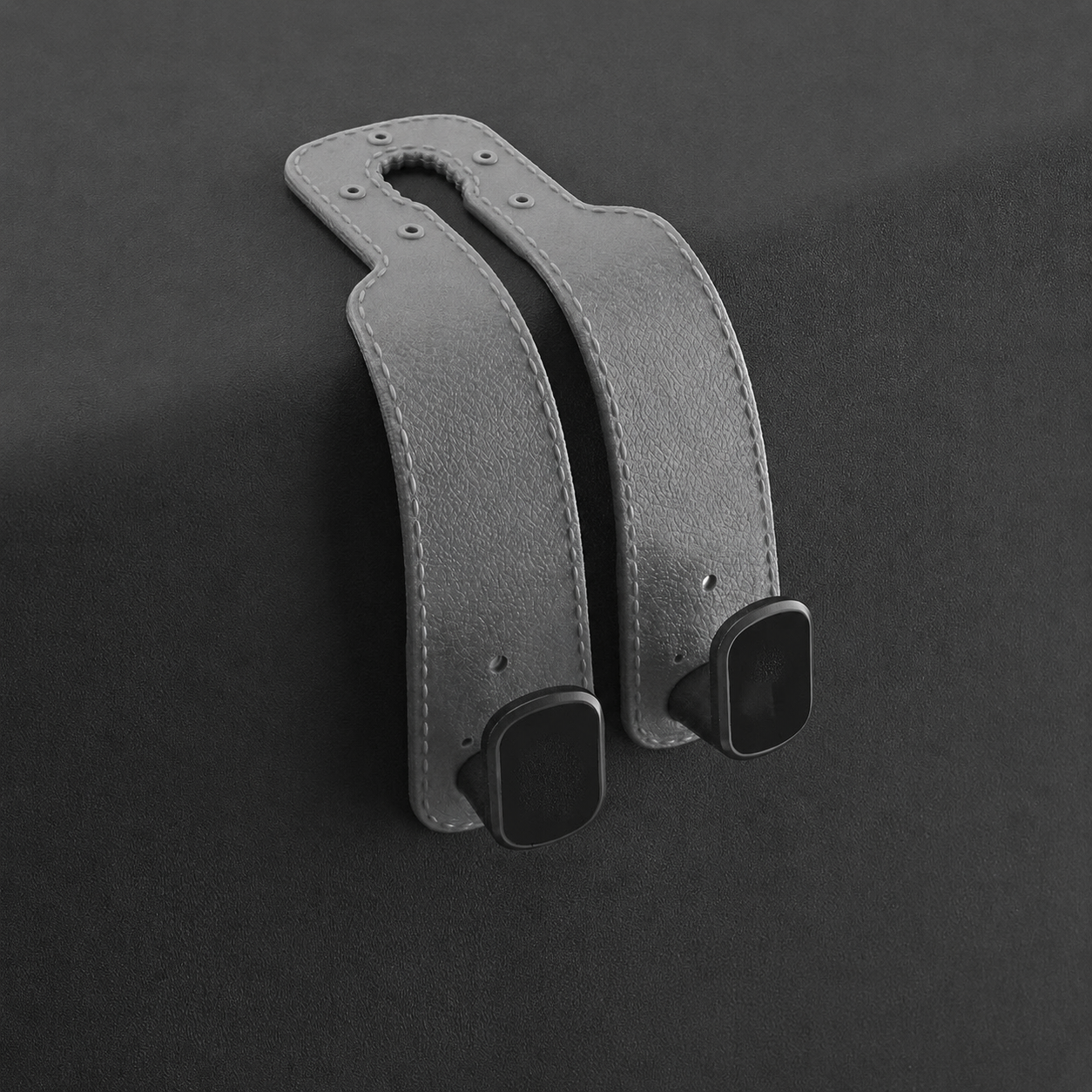 MomoNook Car Seat Headrest Hook, Improved  Car Seat Back Double Hooks for Kids' Toys Hats Masks Sunglasses, Soft Gentle Faux Leather