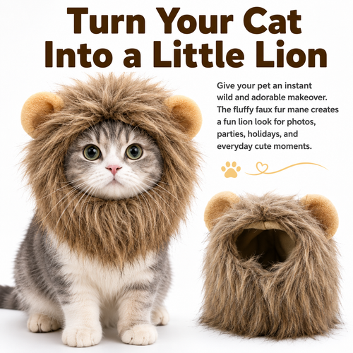 Lion Mane Cat Costume Hood