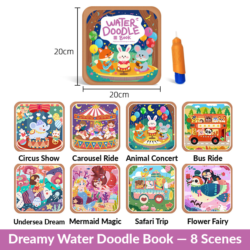 Magical Water Painting Book (Reusable)