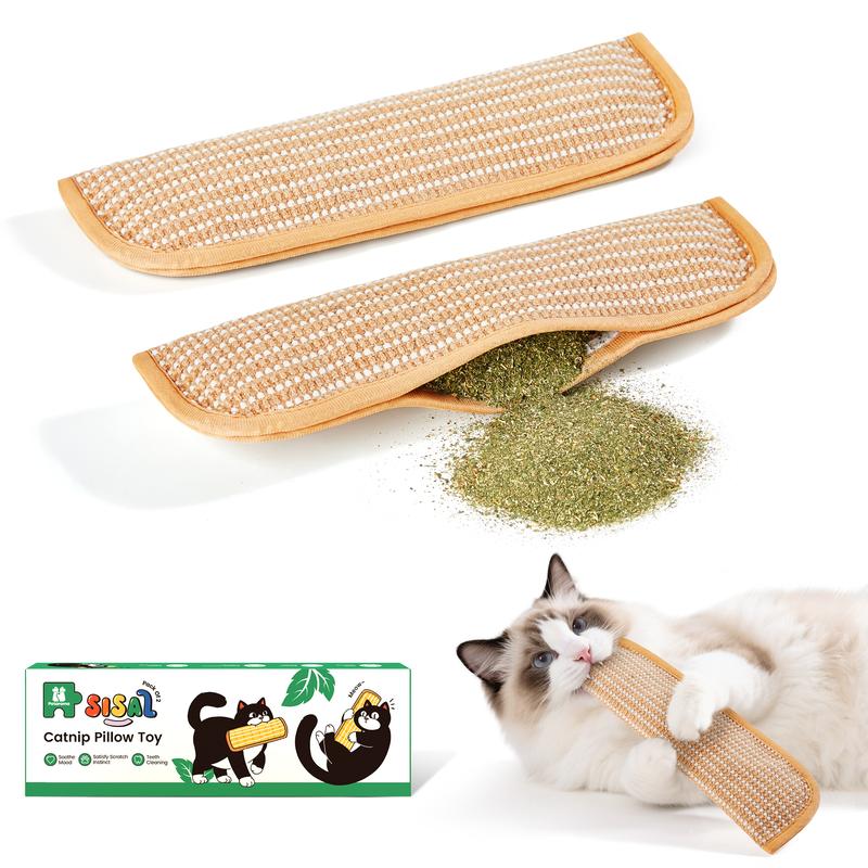 🐱7k-sold💕MomoNook Catnip Kicker Toy: 6000mg Organic Catnip & Durable Sisal Scratching Toy for Indoor Cats & Kittens