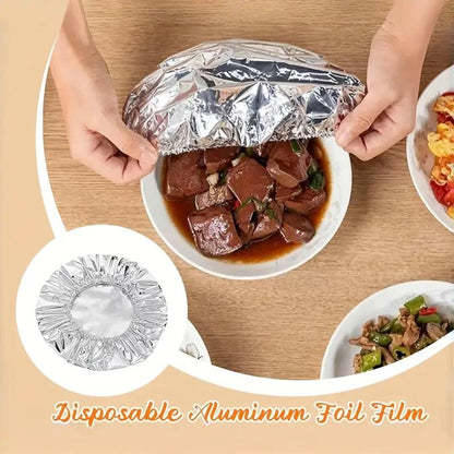 🔥 Hot Deal |30 PCS Home dining table & food container aluminum foil heat-retaining cover, kitchen food insulation and freshness keeping, high-quality aluminum foil.